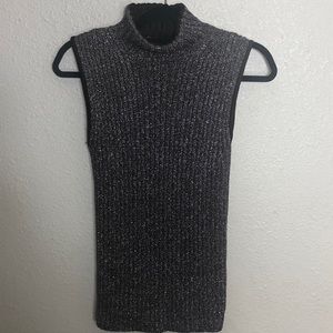 Escada Metallic Mock Neck Sweater Medium 38